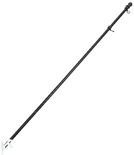 CAXUSD Drehbarer Outdoor-fahnenmast Mit Stabilem Aluminiumsockel Wetterfest Für Garten Balkon Und Terrasse Einfache Montage Rundstab Fahnenhalter Robust Für Saisonale Gartenflaggen