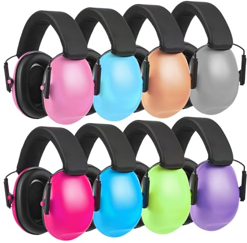 Amylove 8 Pcs Kids Ear Protection Noise Cancelling Headphones Noise Reduction Ear Muffs 27dB Hearing Protection (8 Colors)