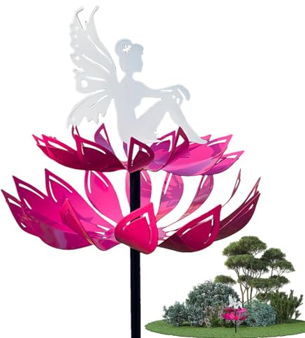 Windspiele Aus Metall | Elfen Feen Windmühle | Garten Feen Windspiel Metall Windrad Fee Windspiel Windmühle Für Garten Handgefertigter Gartenkunst Ornament Neuheitsspinner