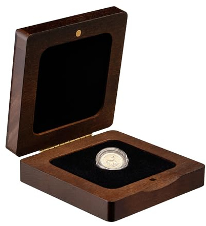 Krügerrand Goldmünze 1/10 Unze im hochwertigen Echtholz-Etui inkl. Grußkarte und Echtheitsgarantie - Goldgeschenk