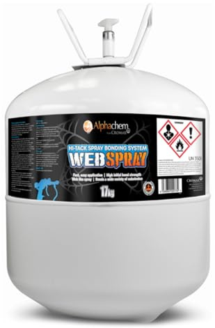 ARA CHOICE AlphaChem Web Tack Bulk Tank | Hi-Tack Spray Bonding System | Super Strong Spray Contact Adhesive | Clear - 17kg