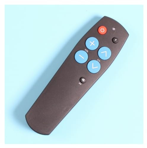 1 pc Apprendre la télécommande for TV DVD récepteur TV Box magnétoscope DVB Lecteur Audio vidéo télécommande Universelle for Les Personnes âgées(Black)