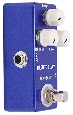 MOSKY BLUE DELAY Analoges Delay-Effektpedal für Gitarre mit TRUE Bypass und Effektknöpfen