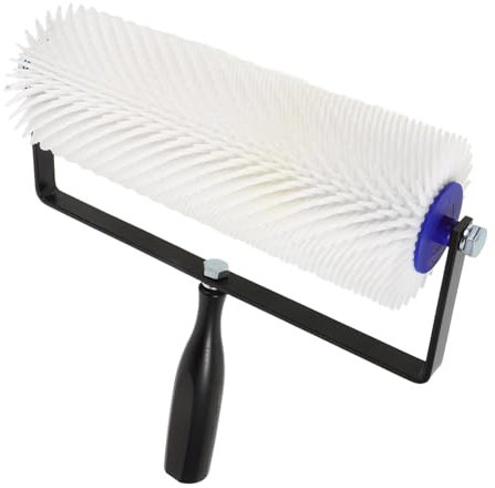 DIYEAH Stachelwalze Bodenrolle 23cm Für Selbstnivellierende Latex Estrichböden Blasenentfernung Mit Steckbügel Geeignet Für Glatte Bodenverlegung