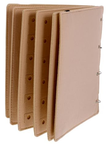 Angoily Livre de rangement pour boucles de chaussures tableau des couleurs des ongles nuancier des ongles Affichage du vernis à ongles support d'épingle feutre Kaki