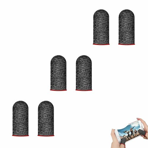 FUSONGQINTANG 6pcs Manicotti Dita da Gioco Anti-Sudore Senza Cuciture Guanti da Giocos Mobile Estremamente Sottili Manica per Dita Touch Screen
