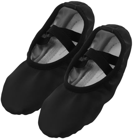 JOINPAYA Pu-läder Ballet Flats för Flickor och Kvinnor Mjuka och Flexibla Dansskor med Elastisk Passform Andningsbar Innersula för Ballet Yoga och Scenframträdanden