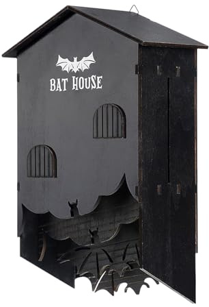 Bat Box, Refugio de Madera de cámaras, 9.5x15x25 cm, casa de Bate al Aire Libre, Caja de anidación de Paredes de jardín, instalación rápida, para la decoración del árbol del Patio Trasero Pat