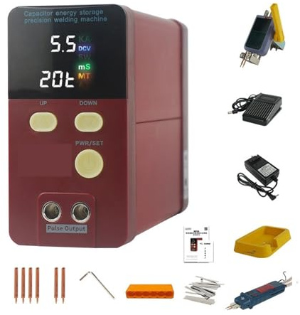 801D Saldatore A Punti For Uso Domestico FAI DA TE Palmare Condensatore Di Accumulo Di Energia 18650 Batteria Saldatrice A Punti Di Riparazione Della Batteria Del Telefono Mobile Facile Da Usare