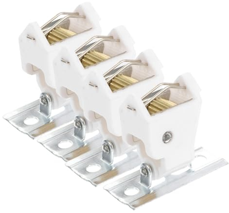 Zerodeko 4 Sätze Bambus Vorhangschnur Schloss Kunststoff Cord Lock Praktischer Vorhanghalter für Fenster Leicht Flexibel und Stabil Zubehör für Gardinen und Jalousien