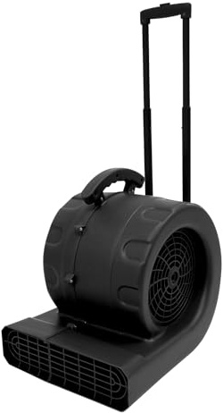 Fyssnn 750W Industrie Elektrischer Gebläse Boden Trocknungsgerät mit 3 Geschwindigkeitsstufen, Tragbarer Bodenventilator, Radiallüfter für Teppich, Fußboden Trocknung, Entfeuchtung, Lüftung (Schwarz)