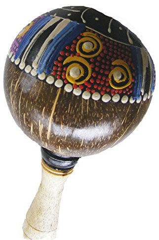Brillantemente Pintados Coco Maracas / Shaker - Hermoso Sonido, Comercio Justo