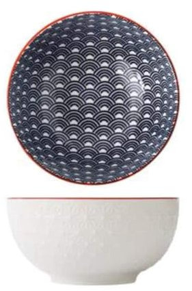 YEZINB 6 Pollici Vernice a Mano Geometria Tagliatelle Scodelle Portasapone Insalatiere Scodelle per Pasta Scodelle per Cereali, A