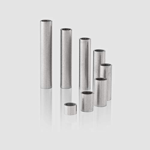 Edelstahl Distanzhülsen, Abstandshülsen – ohne Innengewinde, M5 Schrauben beweglich durchsteckbar – 7 x 5.4 x 0.8 mm (Außen x Innen x Wandstärke) – 5 Stück, Länge 30 mm
