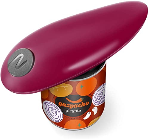 Dagosh Electric Can Opener, Kitchen Full Automatic Opener with One-Start Button, Restaurant Smooth Edge Hand Free Best Tin for Senior Old Arthritis, Red-i