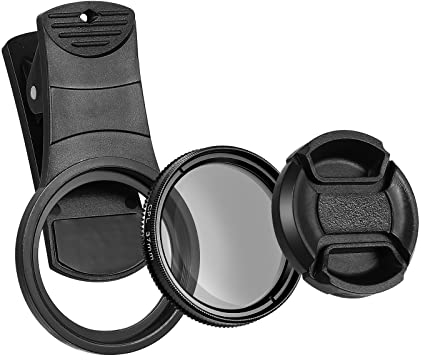 Kompatibel für 13/12/11 Smartphones Phone Polarizer Objektiv: 37 Mm CPL Polarisation Objektivfilter Tragbarer Clip- Auf Cpl- Telefonlinsen mit Linsenabdeckung Und Speicherhülle
