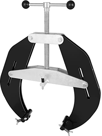 Pipe Clamp, 5 to 12 in, Steel Pipe Alignment Tool with Lightweight Design, High Strength Ultra Clamp with Quick Acting Screws, Black