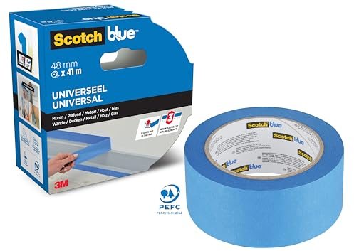 ScotchBlue - Cinta de enmascaramiento múltiple (48 mm x 41 m, 1 rollo/embalaje, 70% PEFC, SGSCH-PEFC-COC-110078)