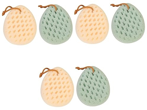 6 Piezas Esponja De Ducha Exfoliante Esponja De Lufa Para El Cuerpo Esponja De Fibras Naturales Cepillo De Esponja De Baño Exfoliante De Esponja Vegetal Esponjas Suave Almohadón