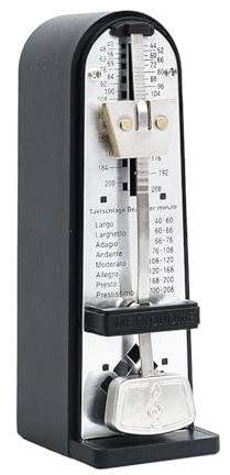 Perfeclan Mechanisches Metronom, professionelles Metronom, praktisches Universal-Metronom mit lautem Klang für Violine, Schlagzeug, Klavier und andere, Schwarz