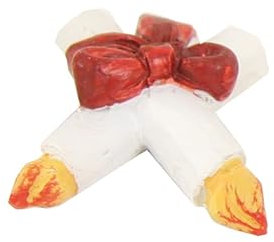 FADEDA Velas cruzadas – Hlg. Blasius/altura: 2 cm/pintadas a mano/detalladas figuras de belén – Decoración de mesa de Navidad accesorios para belén