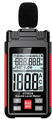 Allayu Schallpegelmesser 30 130 dBA Digitale professionelle Messgeräte Audio Logger Detektor Dezibelmessung Umwelt, HT602A