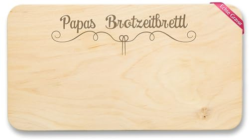 Shirtracer Frühstücksbrettchen Holz - Papa - Frühstücksbrett - Brotzeitbrett Papas - 22x12 - Holz - geschenk weihnachten kleinigkeit vater geschenke für väter einen frühstücksbretter tochter etwas zu