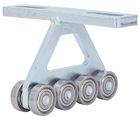 8-Räder-Laufkatzenbaugruppe, Silberfarben Möbelrollen Schwerlast, T-Typ, Elektrischer Hebewagen, Unistrut-Laufkatze, Rollen, Riemenscheibenbaugruppe Für Größere Garagenhebebühne Mit Strebenkanal