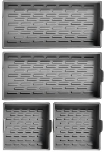 Shurzzesj Plaque de cuisson en silicone, plaques de cuisson en silicone - plaques à biscuits de cuisson, plaques de cuisson en silicone 4 pièces Plaque de cuisson anti-adhésive pour pain et pâtisserie
