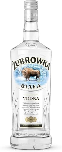 Żubrówka Biała Vodka| 37.5% ABV | 1L | Poland Vodka | Made from Natural Ingredients | Unflavoured | Perfect for cocktails