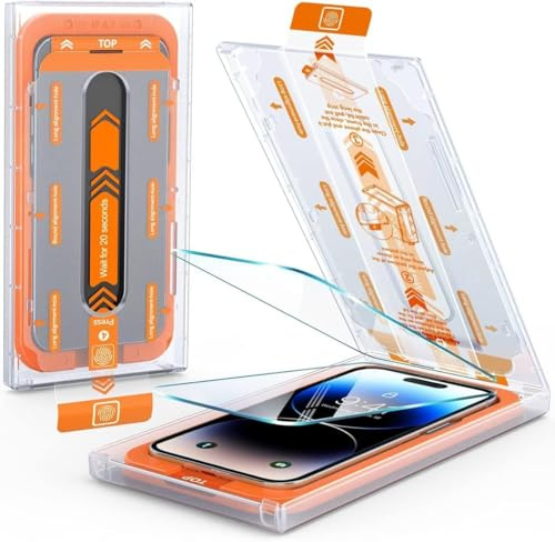 Alphn iPhone 14 Pro Max Panzerglas, Autoeinbau Schutzglas, Schutzfolie 14 Pro Max, 9H Härte - Displayschutzfolie - Stoßfest, Glasschutz, Kratzfest, Anti-Fingerabdruck, Anti-Öl, Blasenfrei, 2 Stück