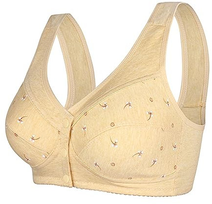 Generico Reggiseno Fascia Imbottito Reggiseno in Silicone Reggiseno con Ferretto di Grandi Dimensioni Reggiseni Post Operatorio Top Donna Sportivi (Beige, XXL)
