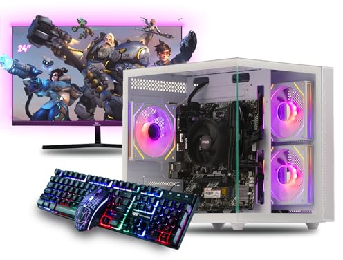 Veno Scorp Gaming PC 24 Monitor Bundle Intel Core i7-6700 Processor RX 580 8GB Graphics Card - 16GB Ram - 512GB SSD - 550W PSU - Windows 10 - WiFi - Vida Apollo