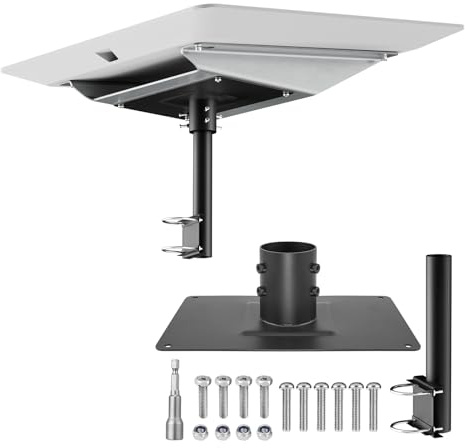 Starlink Hochleistungs-Montageset – Rohradapter mit U-Bolzen Atenna Mout Base, verstellbarer Azimut, robuster Karbonstahl, passend für 3,5 cm - 5,5 cm Stangen für Wohnmobil, Autodächer, Boote