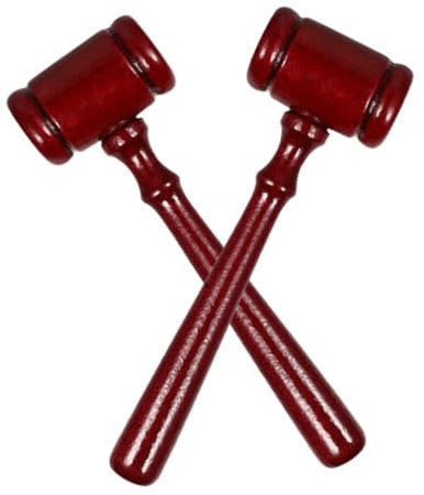 BESTonZON 2pcs Judge Hammer Wooden Gavel Judge Gavel Justice Costume Accessory for Party Decoration Great for Birthday Party
