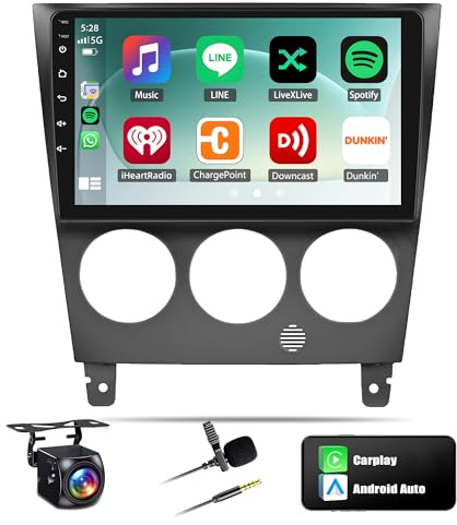 Car Stereo Upgrade for Subaru Impreza 2002 2003 2004 2005 2006 2007, 9 Touchscreen Android 13 Wireless Car Radio Compatible with CarPlay Android Auto, Support GPS Navigation SWC WiFi Bluetooth