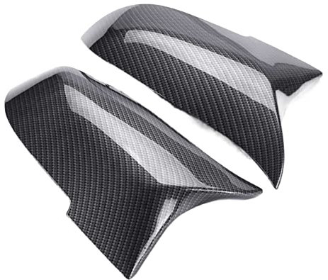 PGLVLZFGFN Rückspiegel Abdeckkappe Carbon-Außenspiegel-Kappen-Abdeckung Kompatibel for BMW 1 2 3 4 x Serie X1 E84 F20 F21 F22 F23 F30 F31 F34 F35 Autospiegel und Abdeckungen