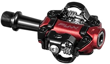 Funn Tactic automatiska pedaler - kompatibla med SPD-kilar, tävlingspedaler XC-mountainbike-tävlingspedaler (röd)
