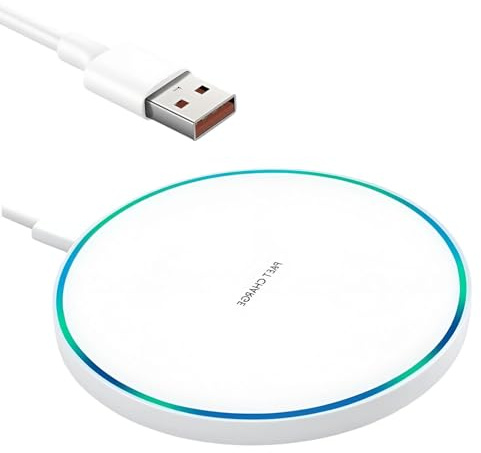 Chargeur sans Fil Rapide, Station Chargeur sans Fil 15W Universel, Rapide et Chargeur Induction Compatible Phone Série 16/15/14/13/12/11, Galaxy S24/S23, Portable avec Câble USB Type C