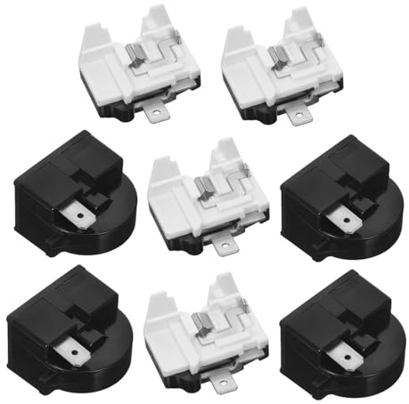 Uonlytech Relais de Démarrage Protection Thermique pour Réfrigérateur du Compresseur Haute Efficacité les Surcharges, Plastique et Métal Adapté aux Congélateurs et Mini Frigos