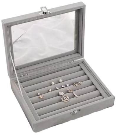 WAJJWI Scatola portagioielli Scatola portagioielli for la casa con organizer for gioielli con anello for collana coperto per Gioielli