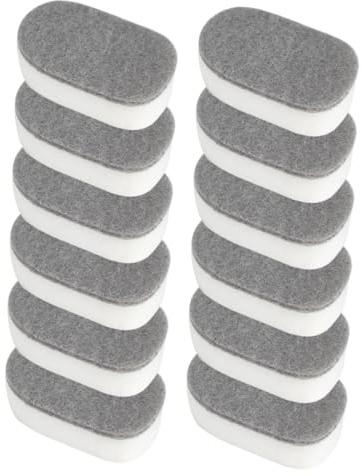 GALPADA 12pcs Double-Sided Dishwashing Pads with Powerful Scrubbing Surface Kitchen Cleaning Sponges for Household Use Grey and White Non-Scratch and High Absorption for Bathrooms and