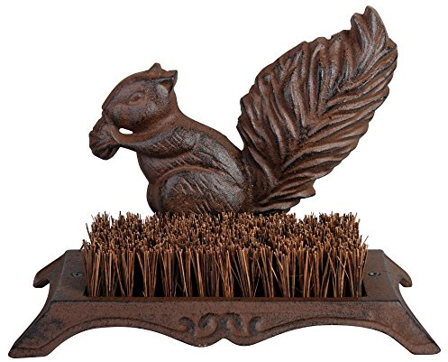 Esschert Design Schuhbürste, Eichhörnchen, rostbraun, 25.3x15.8x18.39 cm, LH67