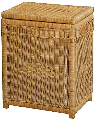 Wäschetonne/Wäschekorb aus Rattan in der Farbe Honig