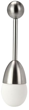 ROMINOX Geschenkartikel Eierköpfer // Profi – Köpft Eier wie EIN Profi, klare Schnittkante, robuster Eierköpfer mit Feder (Edelstahl – seidenmatt gebürstet); Maße: ca. 4 x 4 x 14 cm