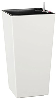 Dehner Elise – Maceta con Sistema de autorriego, plástico, Aprox. 47 x 25 x 25 cm, Color Blanco