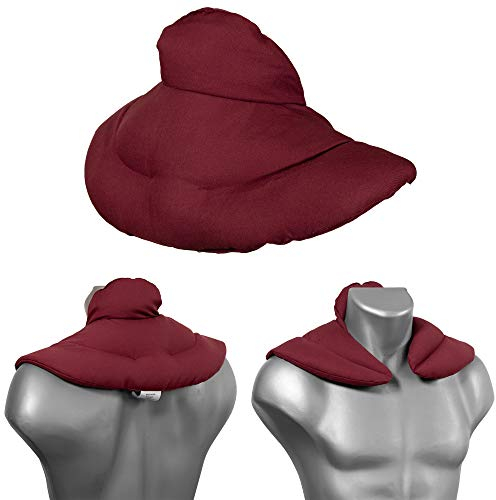 Nackenhörnchen mit Stehkragen weinrot - Rapssamenkissen - Nackenkissen Wärmekissen - Nacken Kissen, weinrot, Rapskissen