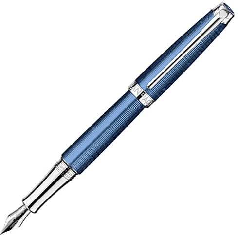 Caran d'Ache Léman Grand Bleu Füllfederhalter Schreibfeder (F), 2 Stück (1er Pack)