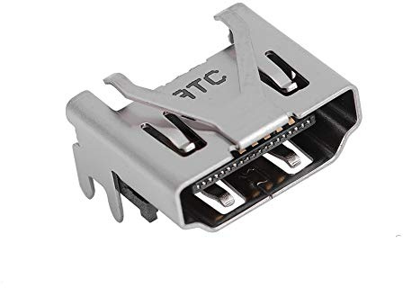 Denash Connecteur d'interface Prise Port HDMI pour la Carte Mère 4 PRO-2000, Pièce Rechange pour Le Port HDMI