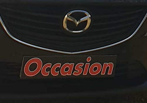 Plaque Occasion immatriculation Noire concessionnaire Automobile - Lot de 5 Neuf
